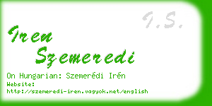 iren szemeredi business card