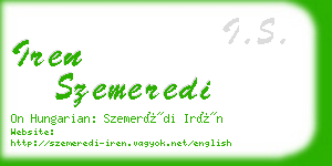 iren szemeredi business card